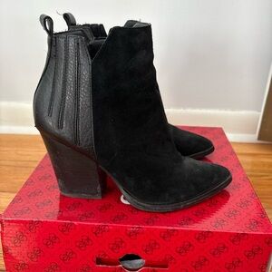 Guess Black Heeled Ankle Boots